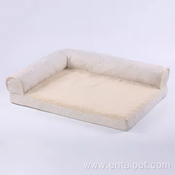 Orthopedic fleece Comforty Removeable Dog Sofa with Bolster